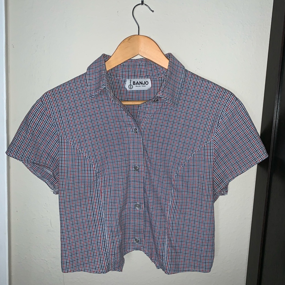 Button Up Cropped Shirt